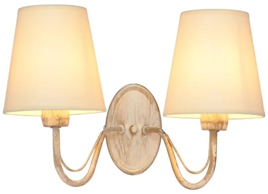 Nástenná lampa MALBO 2xE27/15W/230V béžová