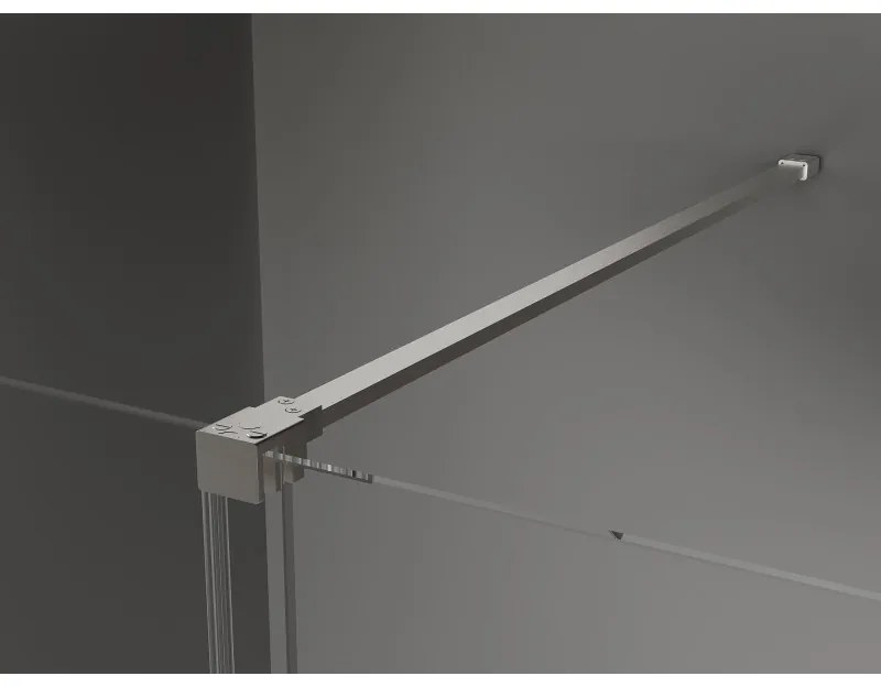 Mexen Velar, sprchový kút s posuvnými dverami 160 x 80 cm, 8mm šedé sklo, brúsená oceľ, 871-160-080-41-97