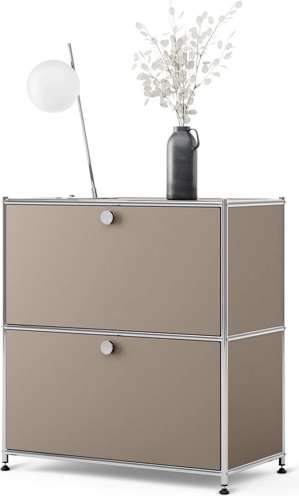 Kovová odkladacia skrinka »CN3« s 2 výklopnými priečinkami