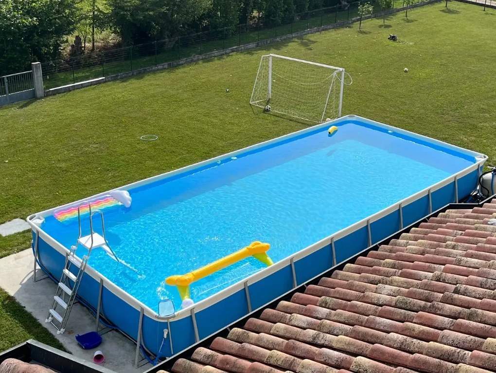 Technypools Bazénový set CALIFORNIA MAXI 1200 12, 26 x 5,66 x 1,25 m (9981K) Barva: šedá