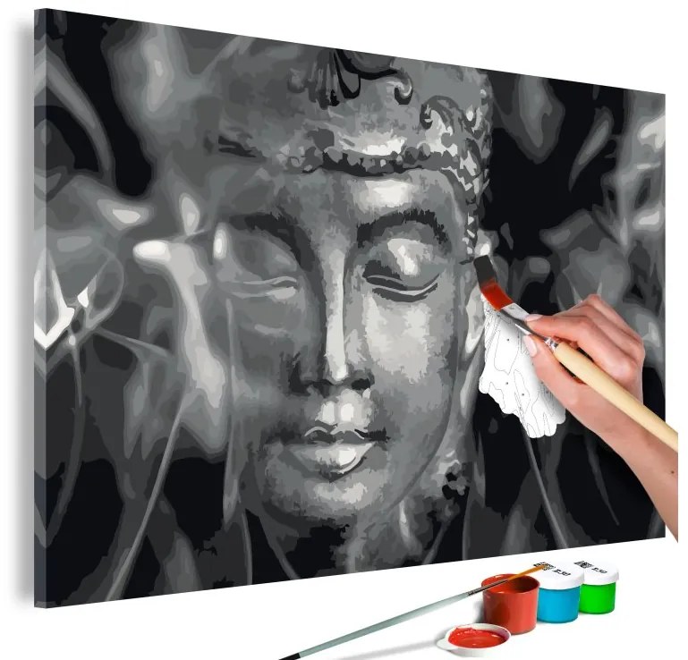 Obraz - maľovaný podľa čísel Buddha in Black and White
