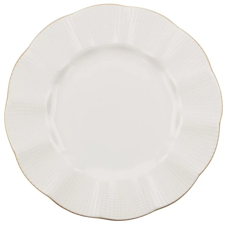 Porcelánová súprava 24 ks tanierov Creamy Gold biela/zlatá