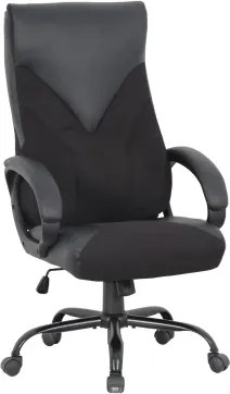 Kancelárske kreslo s podrúčkami Sabina, čierna ekokoža/čierna látka%