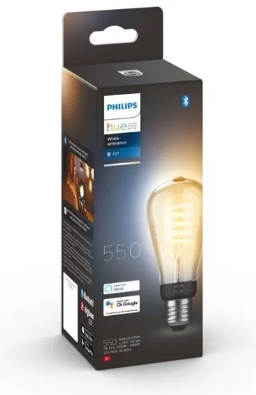 LED Stmievateľná žiarovka Philips Hue WHITE AMBIANCE ST64 E27/7W/230V 2200-4500K