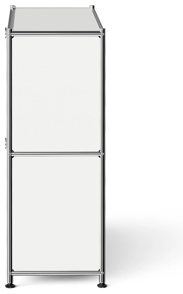 Kovová komoda »CN3 Slim Line« s 2 výklopnými priečinkami, biela