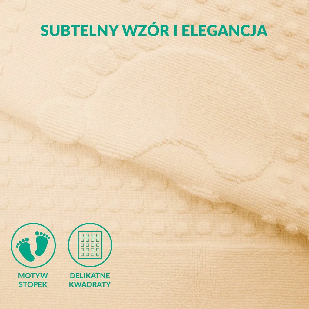 PODLOŽKA DO KÚPEĽNE HOTEL FEET 50X70 CM KRÉMOVÁ