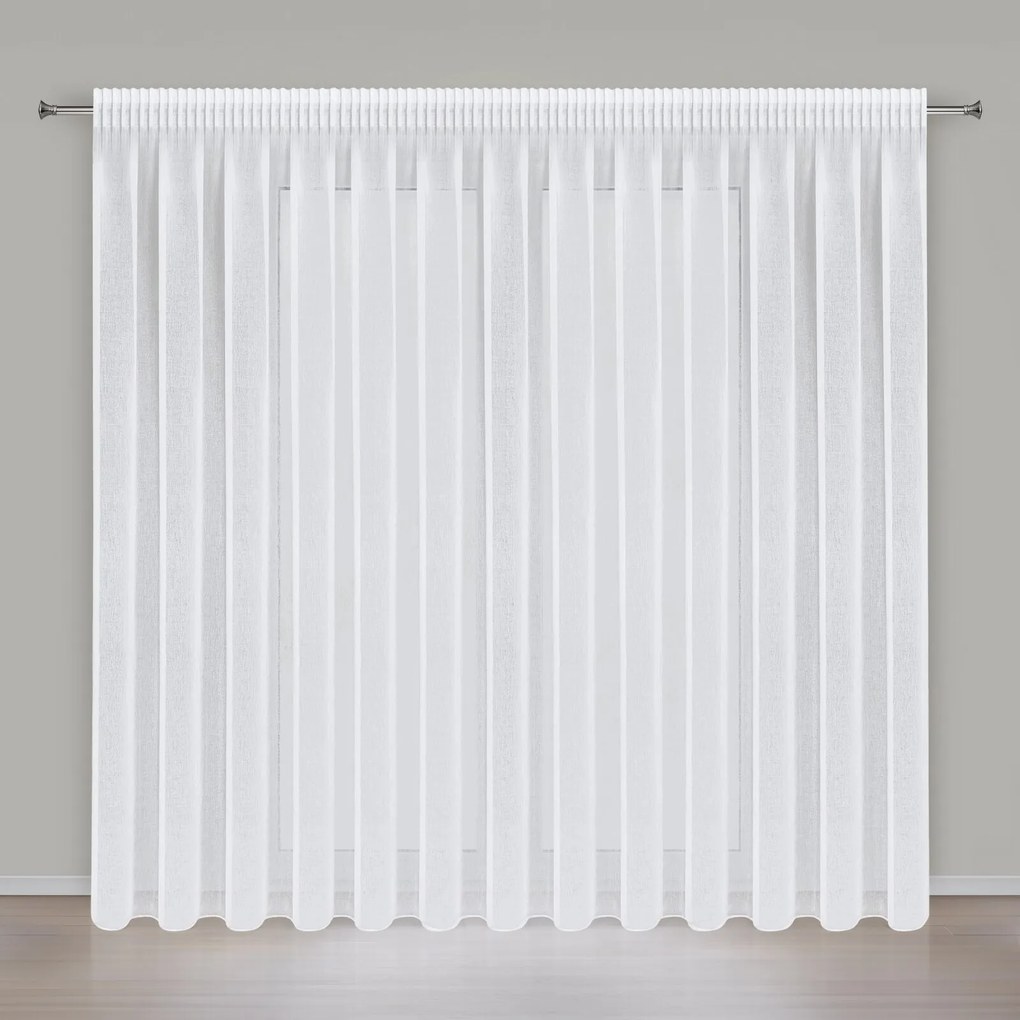 ZÁCLONA NA PÁSKE ELPIDIA 350X250 CM BIELA