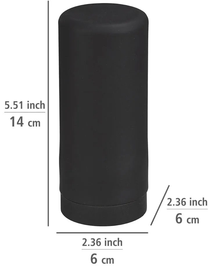 Čierny silikónový dávkovač na mydlo Wenko Easy Squeez-e