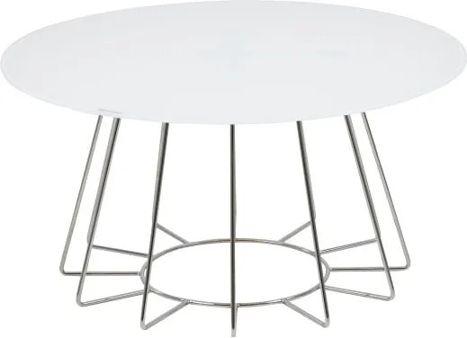 Biely konferenčný stolík Actona Casia, ⌀ 80 cm