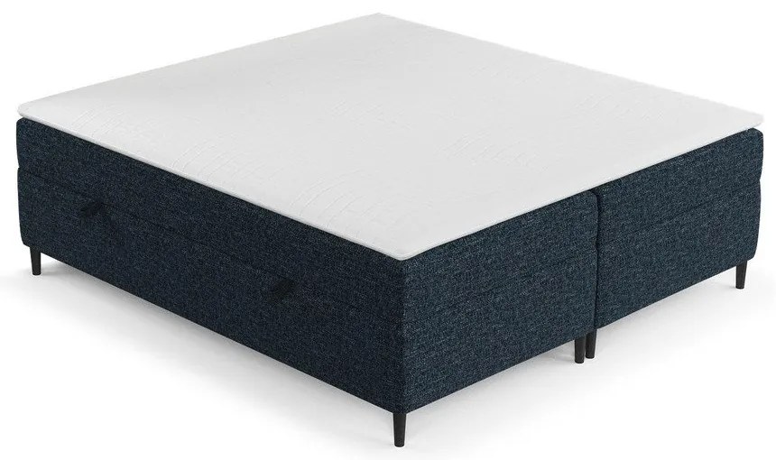 Tmavomodrá boxspring posteľ s úložným priestorom 180x200 cm Araya – Maison de Rêve