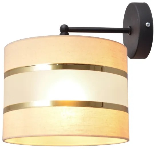 Nástenná lampa HELEN 1xE27/15W/230V krémová/čierna/zlatá