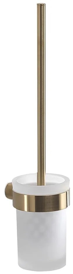 Biela/v zlatej farbe nástenná sklenená WC kefa Gedy Pirenei – Sapho