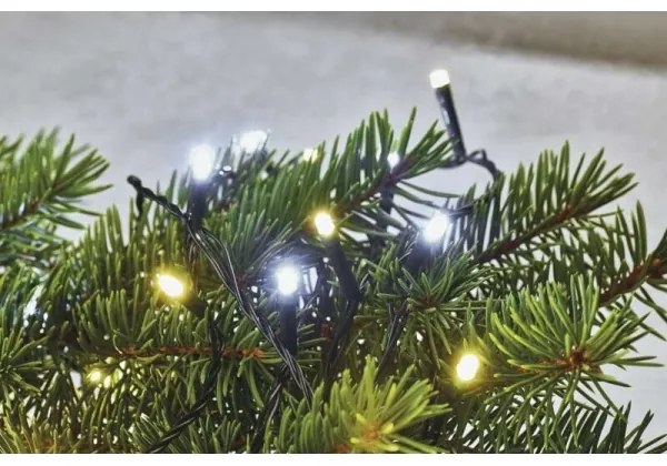LED Vianočná vonkajšia reťaz 180xLED/2 funkcie 23m IP44 teplá/studená biela