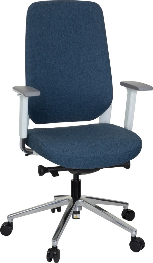 XXXLutz OTOČNÁ STOLIČKA, plochá tkanina, biela, modrá MID.YOU - Online Only kancelárie - 001918042601