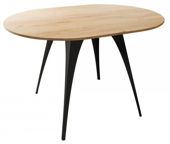 Rozkladací jedálenský stôl Izzurto 100, Farba: čierna/dub craft zlatý