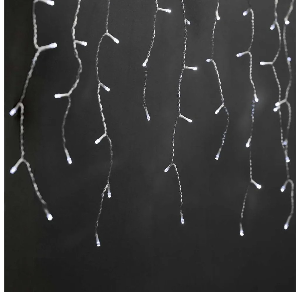 Nedis CLLC360C - LED Vianočný záves 360xLED/7 funkcií 14m IP44 studená biela