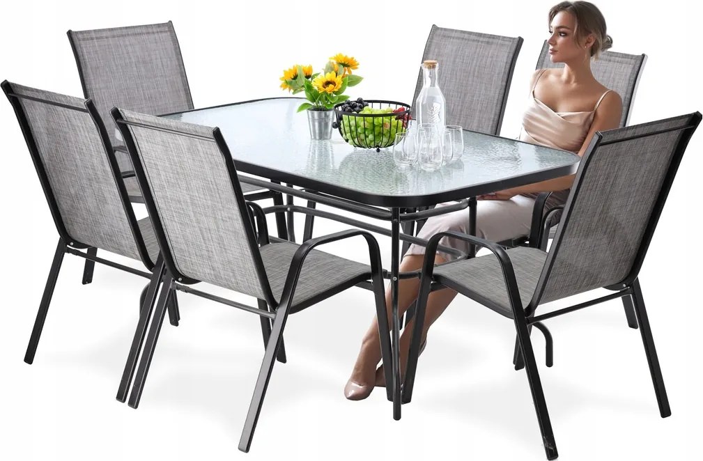 Garden Line PRAVOUHLÝ ZÁHRADNÝ STÔL 150 x 90 x 70 cm