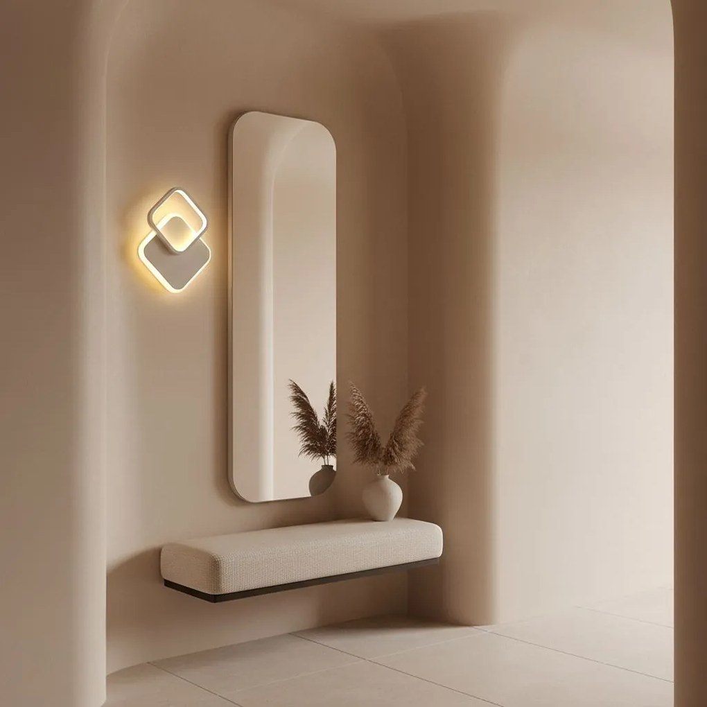 Toolight Toolight, LED nástenné svietidlo 18W, 3000K, 500lm, LHJ080-W, biela, OSW-50056