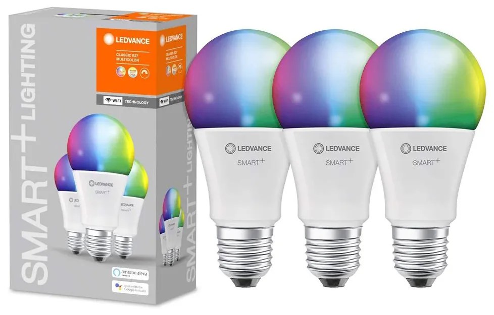 Ledvance SADA 3x LED RGBW Stmievateľná žiarovka SMART+ E27/14W/230V 2700K-6500K - Ledvance P224716