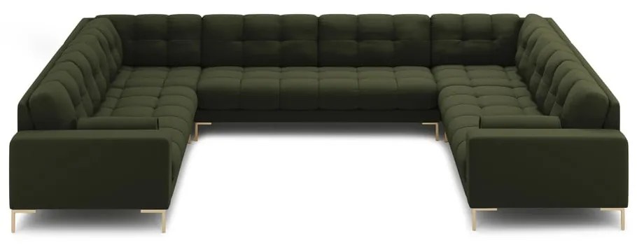 Zelená rohová pohovka do "U" Bali – Cosmopolitan Design
