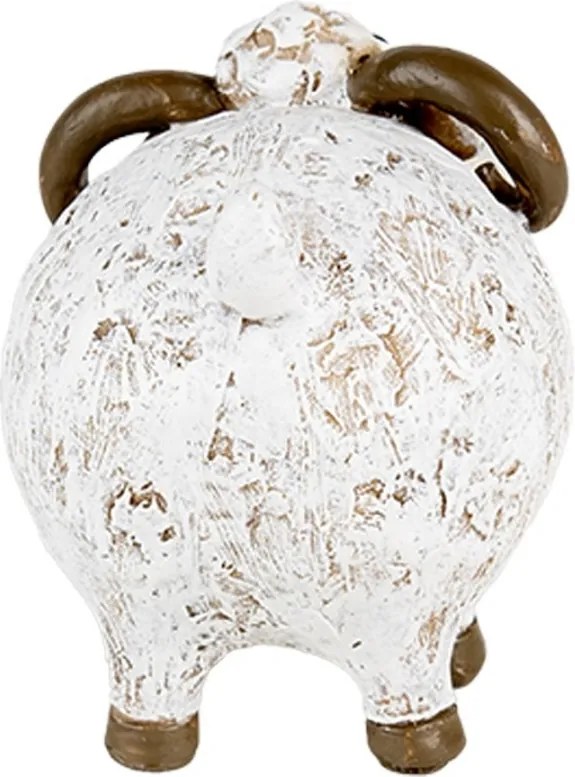 Decorative Figurine Sheep 9x7x8 Cm White Plastic - 9*7*8 cm