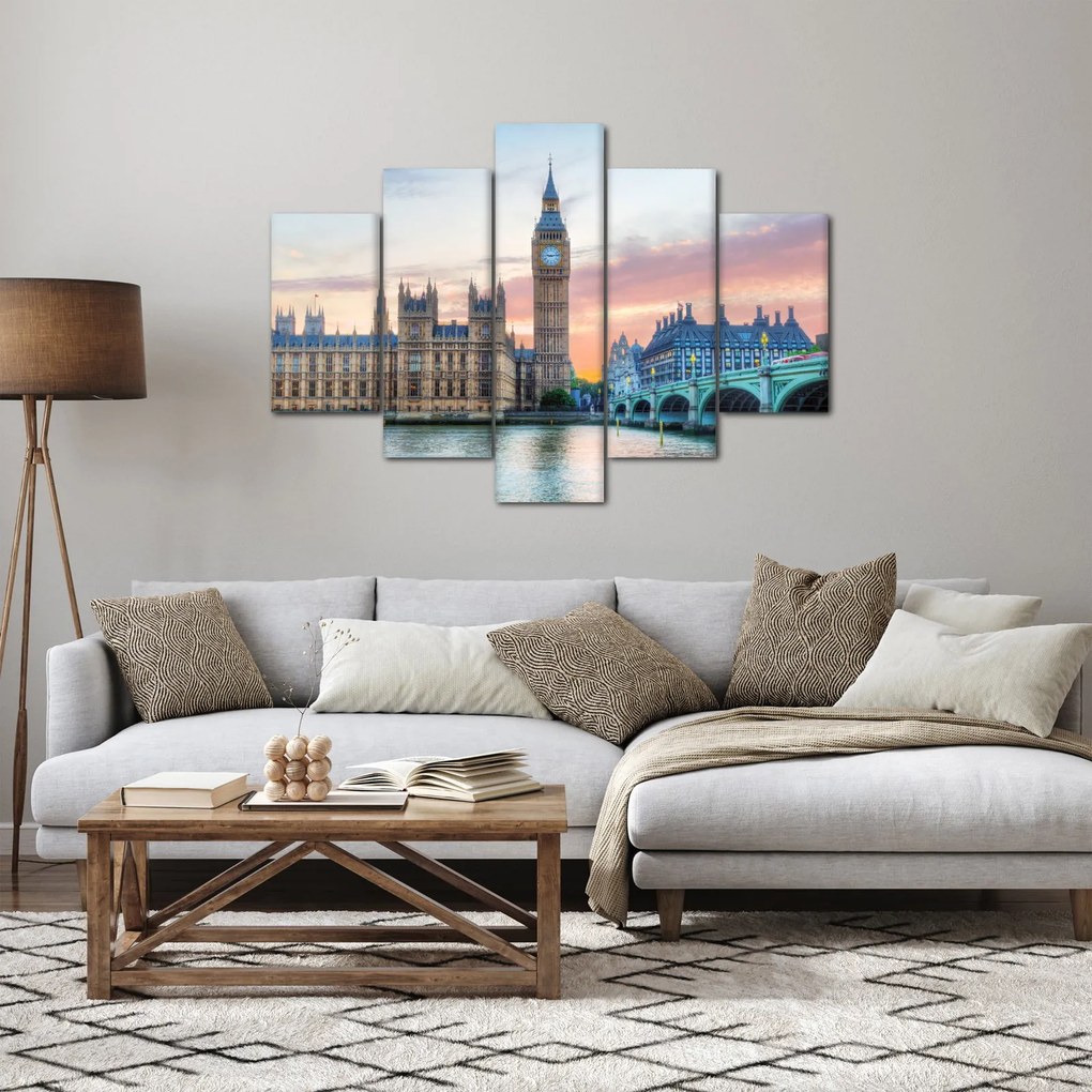 Obraz - Londýn v pastelových farbách (150x105 cm)