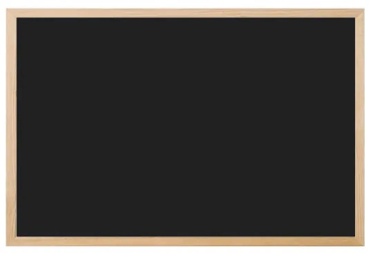 Toptabule.sk  Čierna magnetická popisná tabuľa v prírodnom drevenom ráme CLASSIC 150x100 cm