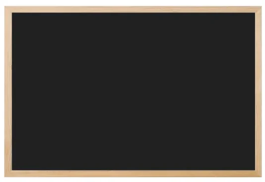 Toptabule.sk KRT01 Čierna kriedová tabuľa v prírodnom drevenom ráme 60x120cm / nemagneticky
