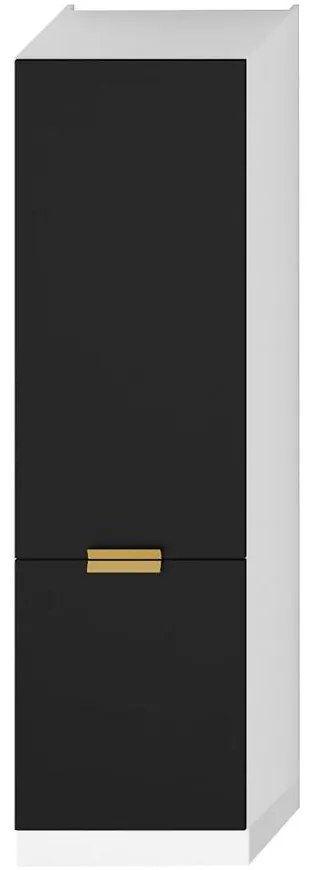 Kuchynská skrinka Denis d60lo 2133 pl 2fr čierna mat/biela