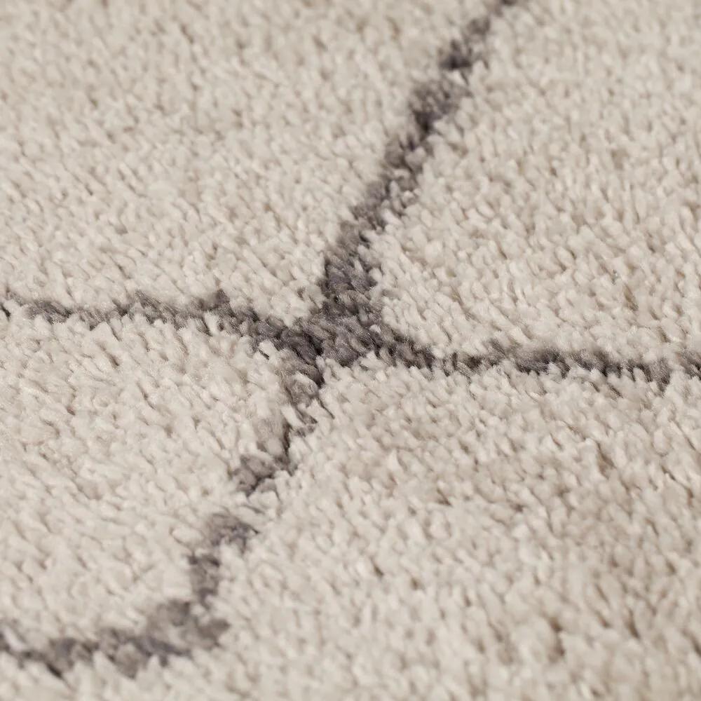 Flair Rugs koberce Kusový koberec DAKAR Imari Cream / Dark-Grey - 160x230 cm