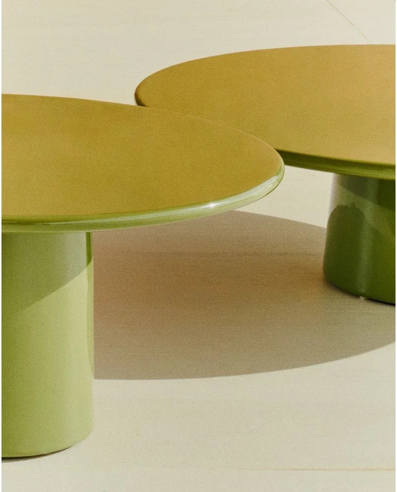 Betónový okrúhly Záhradný konferenčný stolík ø 110 cm Albanella – Kave Home