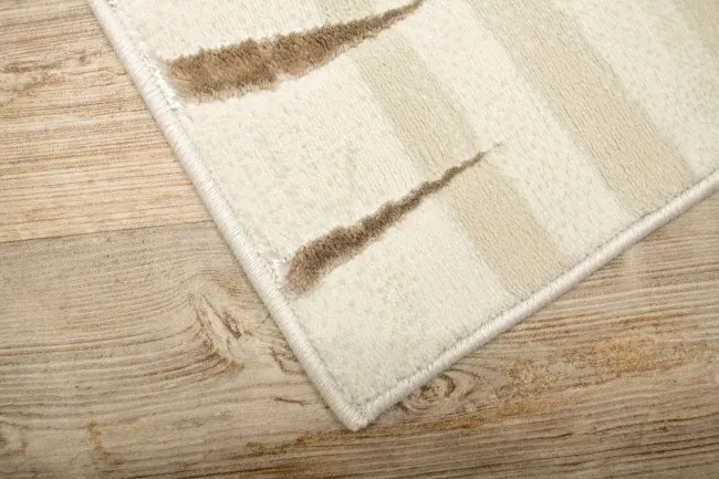 Koberec Allora Plus F784A lístie, krémový / béžový / zlatý