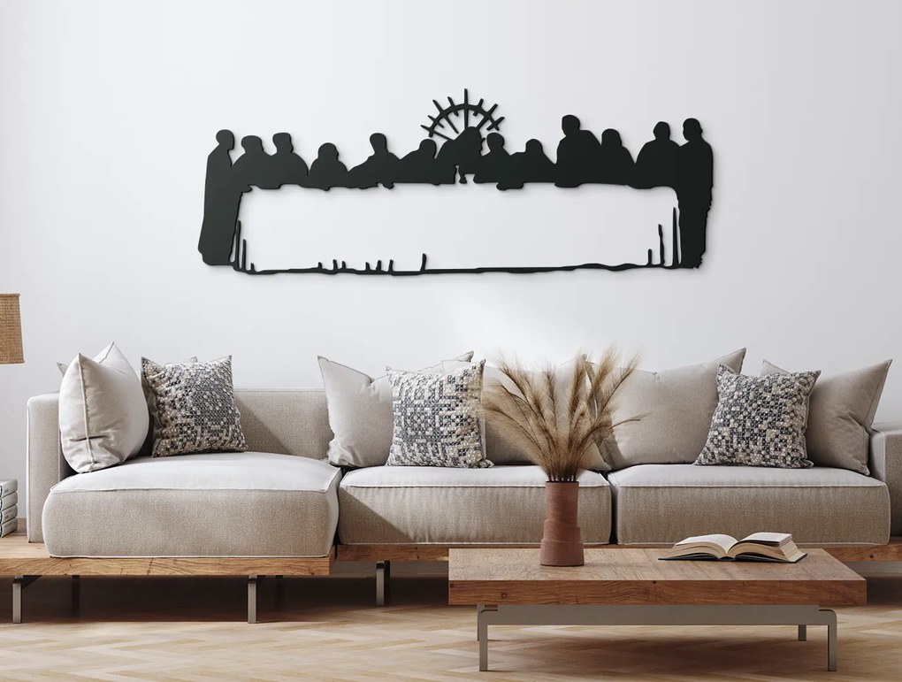 drevko Obraz Posledná večera Rozmer obrazu: 16 x 44,5 cm, Farba dekorácie: Čierna