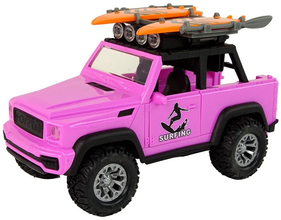Lean Toys Ružové terénne auto 1:14 – zvukové a svetelné efekty