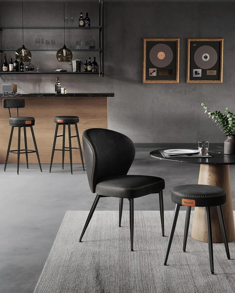 Súprava 2 ks barových stoličiek Vasagle Bela II čierna