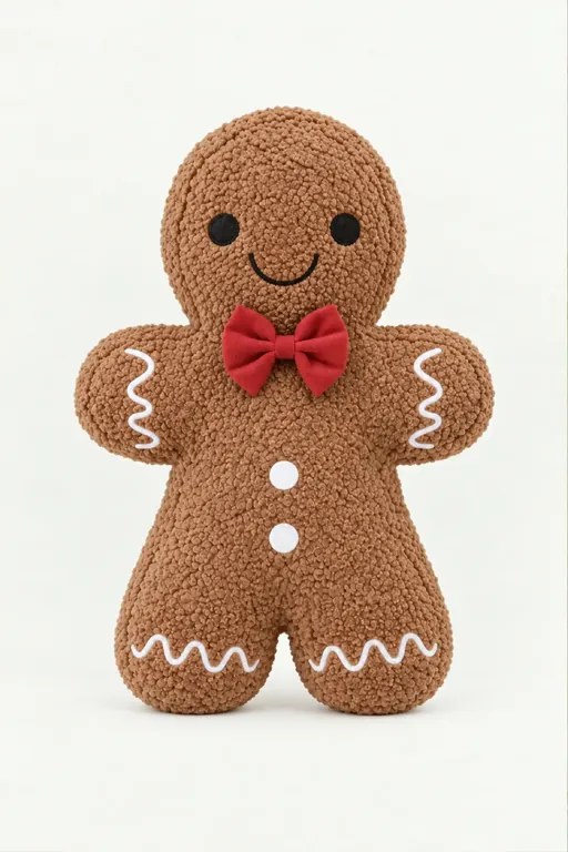 Vianočný vankúš GINGER BOY hnedý