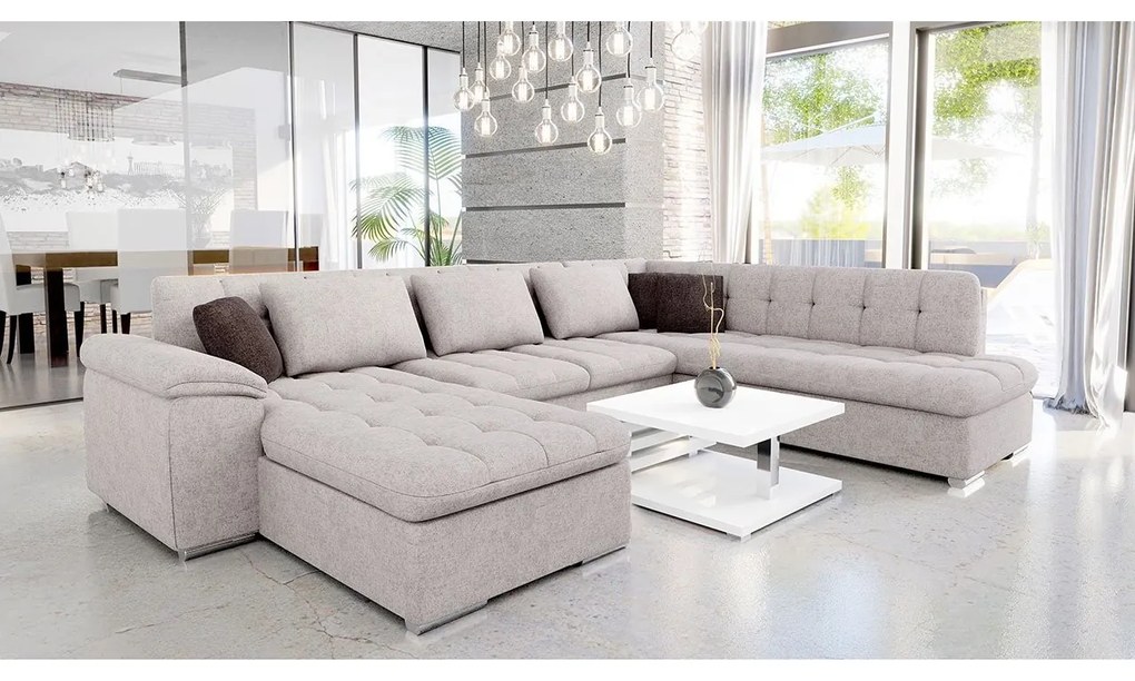 Rohová sedacia súprava Tony Bis Premium, Dostupné poťahy: Terra 06 + Terra 06 + Terra 10 ECO, Strana: Pravá - U
