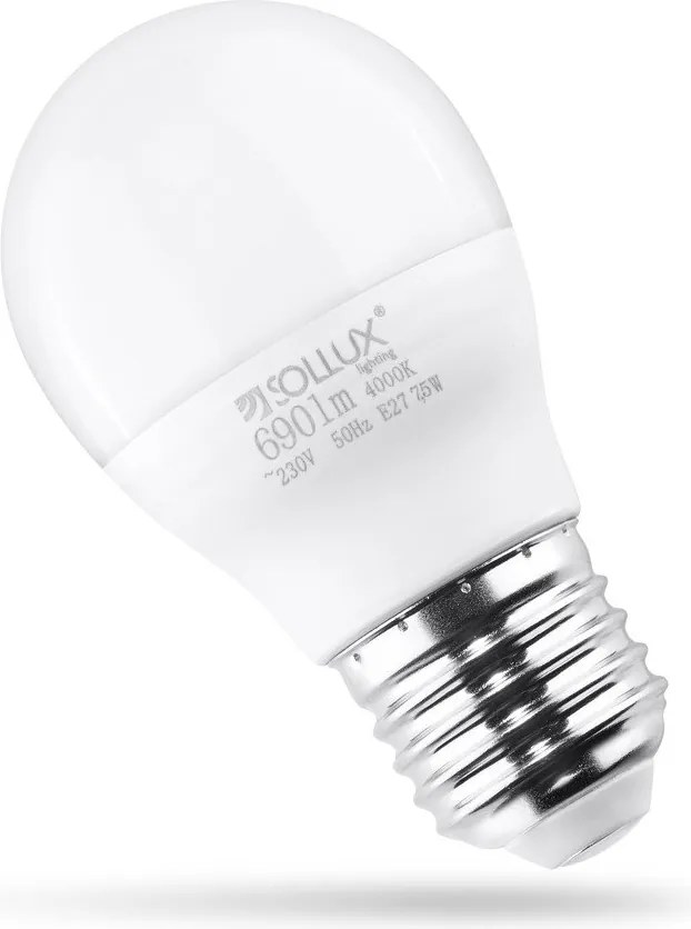 Neutrálna LED žiarovka E27, 7,5 W – Sollux