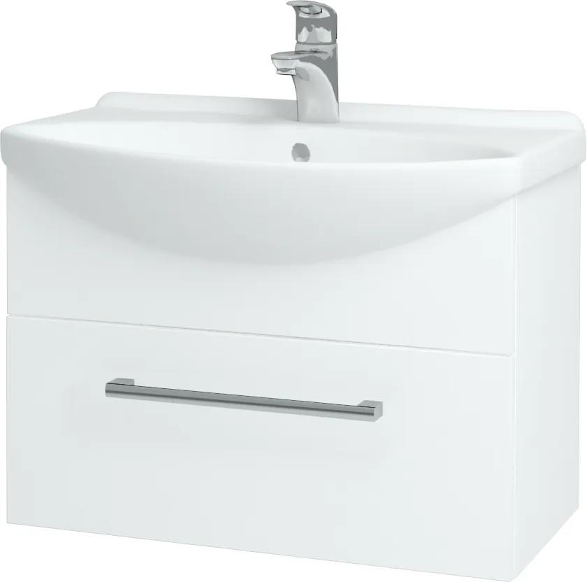 Dřevojas - Koupelnová skříň TAKE IT SZZ 65 - N01 Bílá lesk / Úchytka T03 / N01 Bílá lesk (134389C)