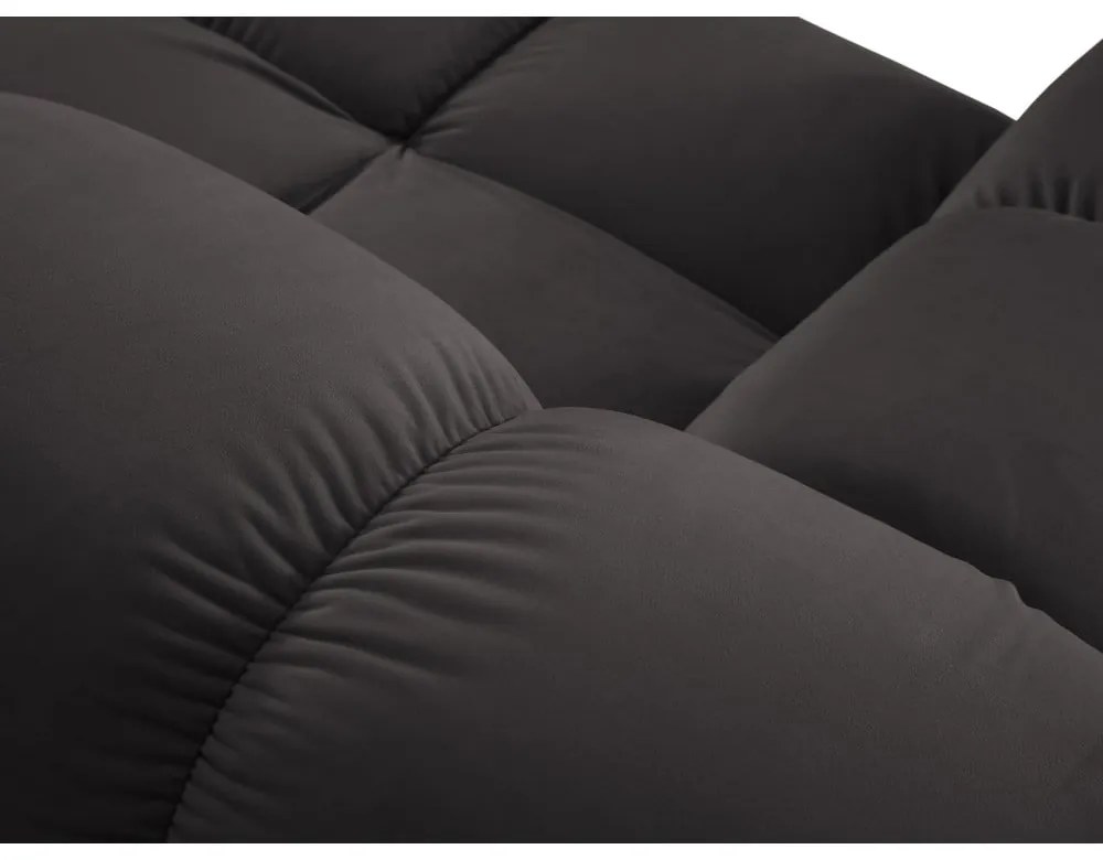 Tmavosivá zamatová pohovka 282 cm Bellis – Micadoni Home