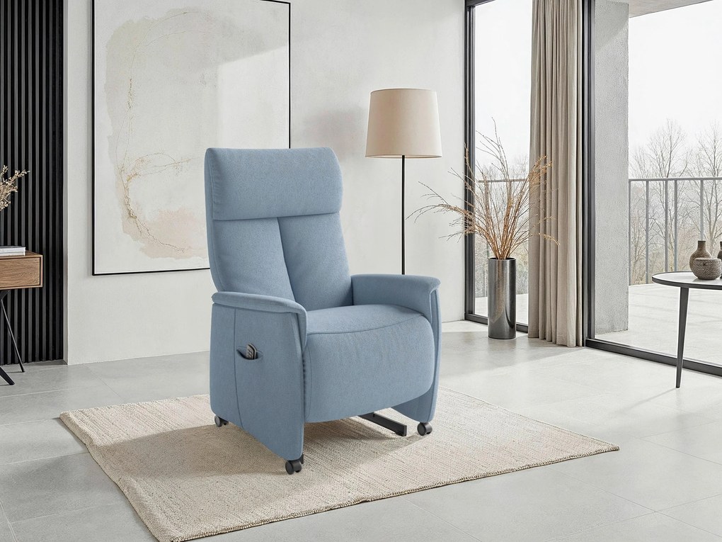 XXXLutz RELAXAČNÉ KRESLO, textil, svetlomodrá Sit & More - Online Only obývacie izby - 00014403242R