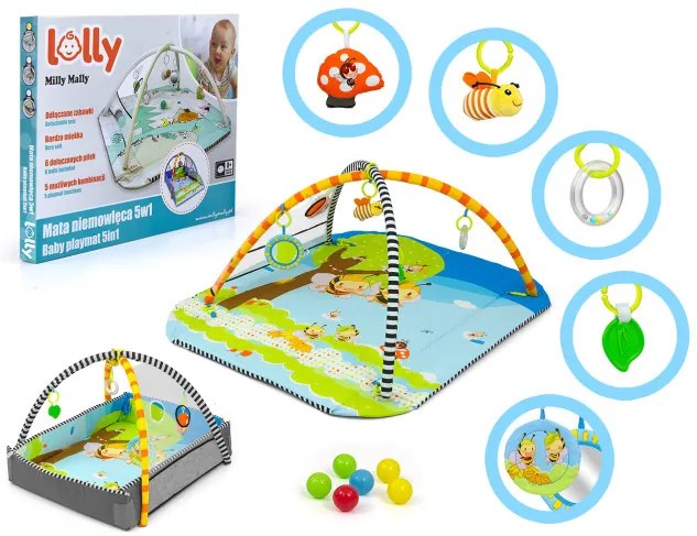 Hracia podložka pre deti Lolly Bees 5v1