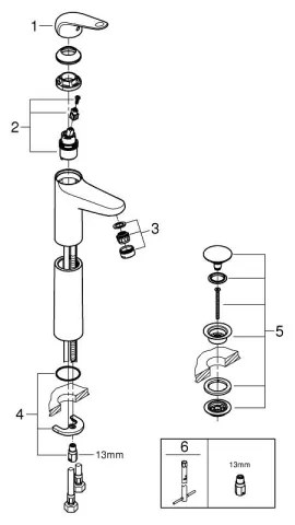 GROHE 24331001 - Umývadlová batéria SWIFT 319 mm lesklý chróm
