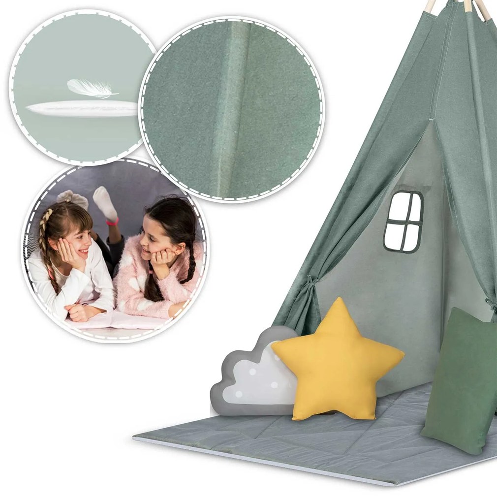 Detský stan típí Nukido NK-406 - zelený