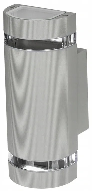 LEDLUX LED vonkajšie strieborné - 2 x GU10 - 230V - BRG2464