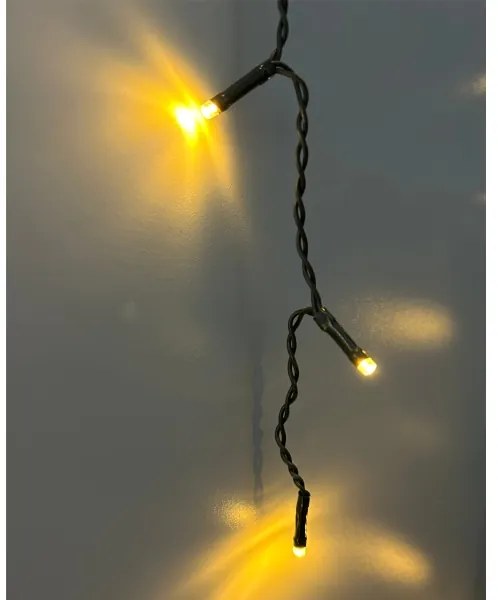 LED vianočná vonkajšia svetelná reťaz 200xLED/230V 7,6 m IP44 čierna