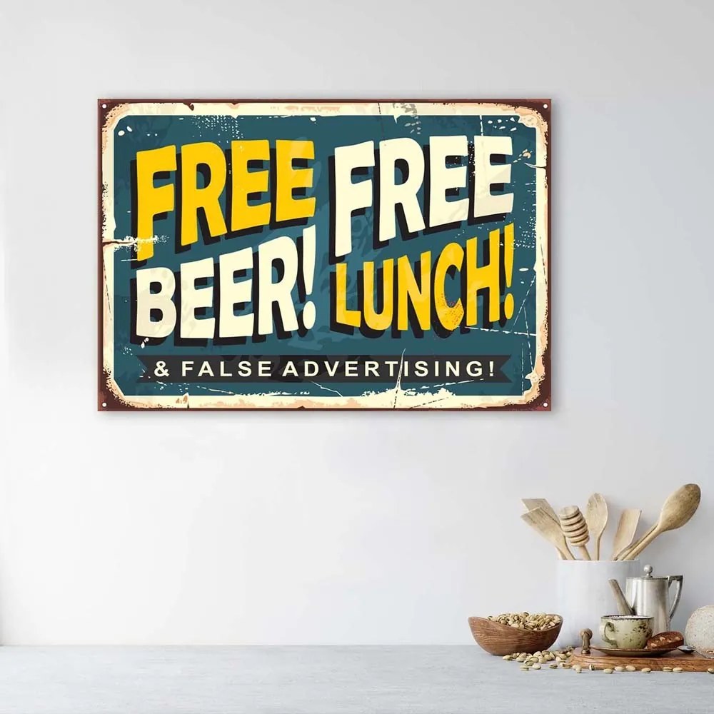 Gario Obraz na plátne Ceduľa pivo zadarmo Rozmery: 60 x 40 cm