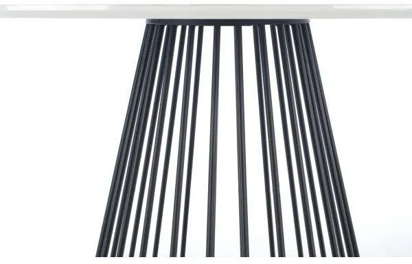 Jedálenský stôl SEREIN dekor biely mramor/čierna