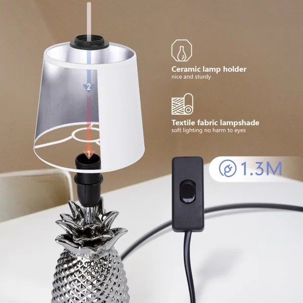 Aigostar - Stolná lampa 1xE14/40W/230V chróm