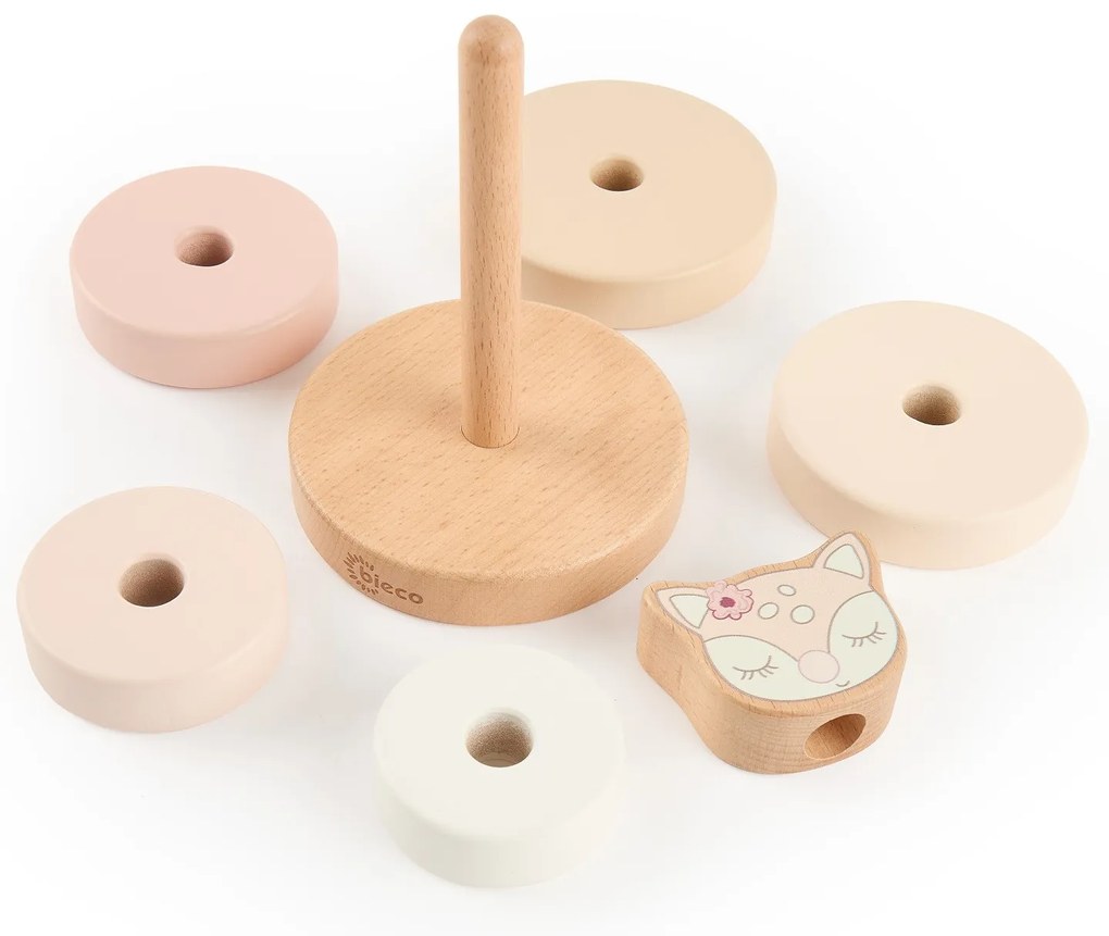 Bieco - Drevená stohovacia veža - jelenček Ella